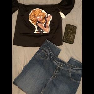 Jeans 16 shirt xl clutch free with purchase